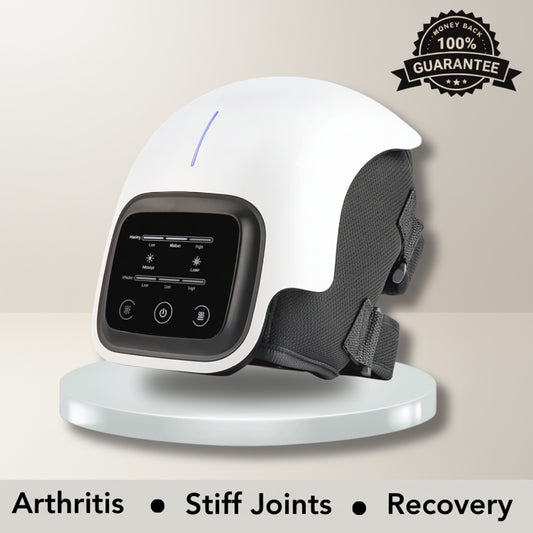 Portable red light therapy knee massager designed for daily joint and muscle support