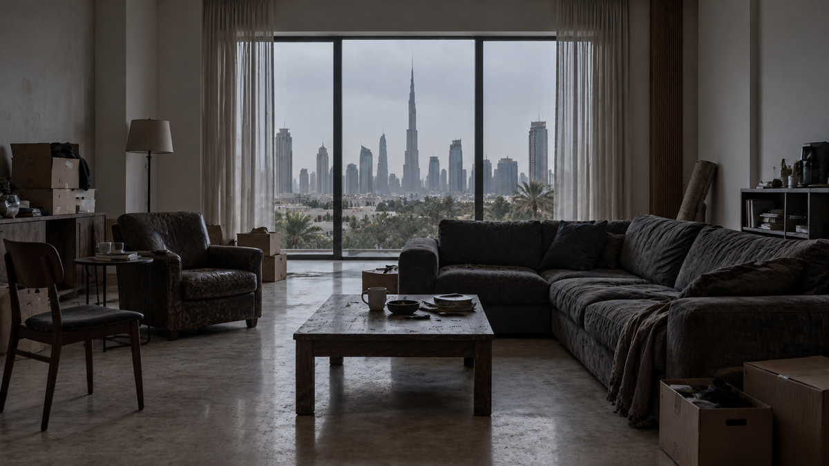 Living room before transformation